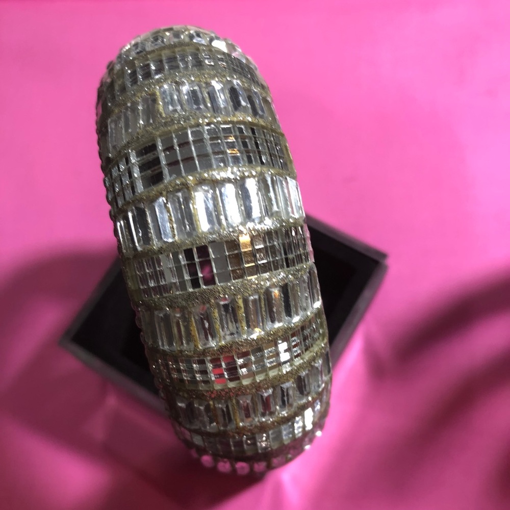 Glass Bangle Bracelet